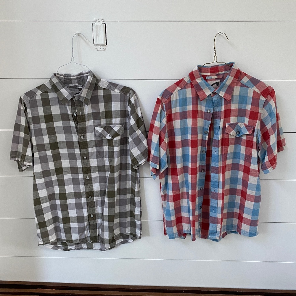 2 Mountain Khaki Short-Sleeve Button-Ups